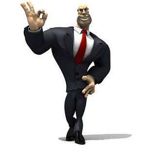 Cartoon Muscular Guy Character