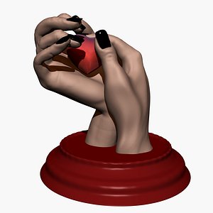 3D valentines hand heart