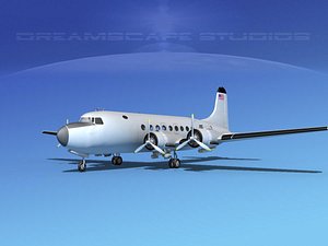 dc-4 propellers gear 3d model