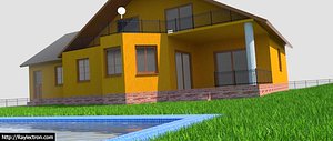 free new modern house 3d model