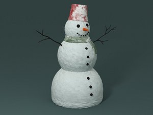 snowman snow man 3d max