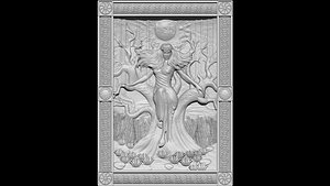 mural WOMAN 3D model