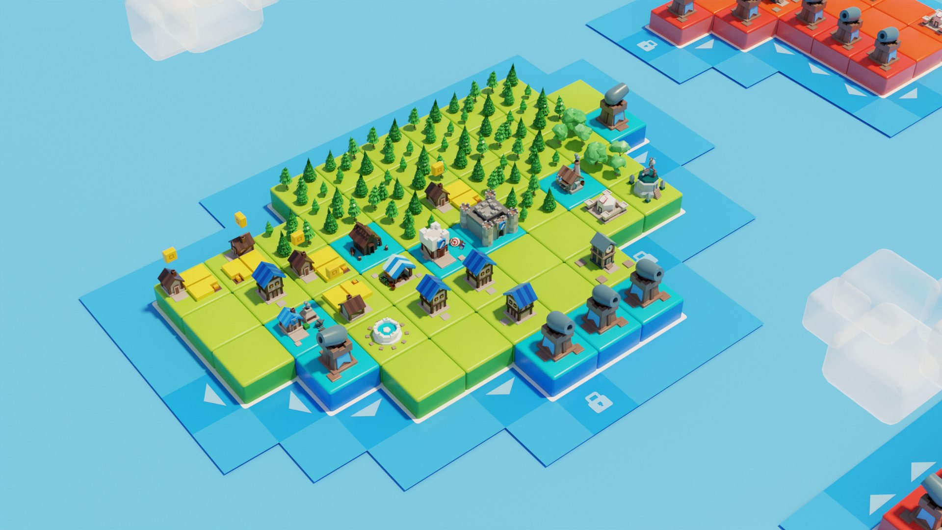 3D Tile Island Castle Model - TurboSquid 1828060