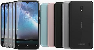 realistic nokia 2 colors 3D model