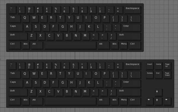 us-layout keyboards obj free