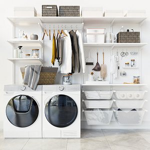 3D washing machine laundry set