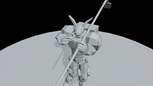 rabbit farmer character 3D model