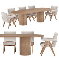 JAKOB CHAIR BYRON COLUMN TABLE set