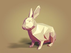 3D cartoon rabbit model