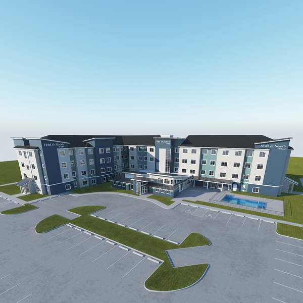 hotel building 3D
