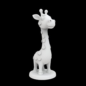 3D Cartoon Giraffe Figurine 3D Print Model model