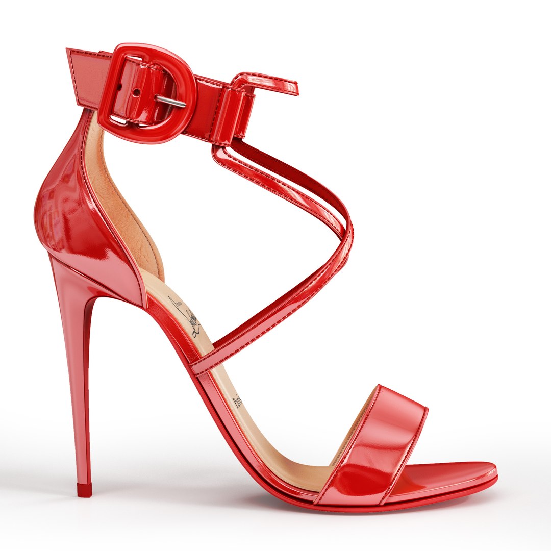 3D Choca Red Sole Sandals model - TurboSquid 1798113