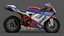 Modèle 3D de la Ducati 1098R Superbike italienne Modèle 3D low-poly