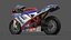 Modèle 3D de la Ducati 1098R Superbike italienne Modèle 3D low-poly