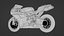 Modèle 3D de la Ducati 1098R Superbike italienne Modèle 3D low-poly