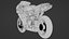 Modèle 3D de la Ducati 1098R Superbike italienne Modèle 3D low-poly