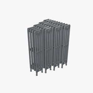 Classic Cast Iron Radiator 4C Collection 3D model