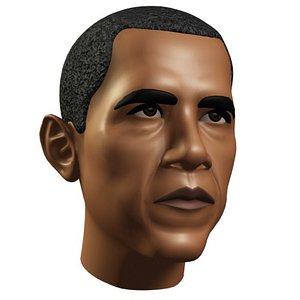 obama head 3d model