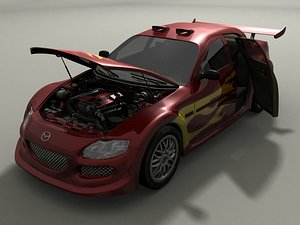 rx8 sport car modelled 3d 3ds