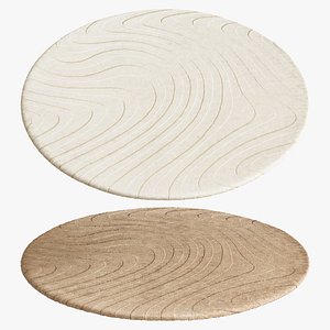 Wool Rug Magma Cream 3D model