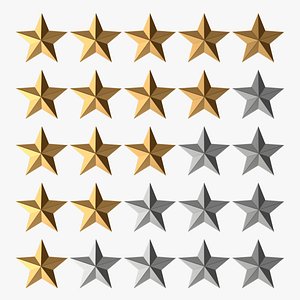Gold Stars Collection 3D model