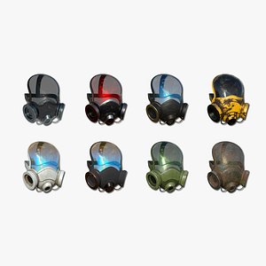 3D 08 Gas Masks A Full Face- Character Design Fashion