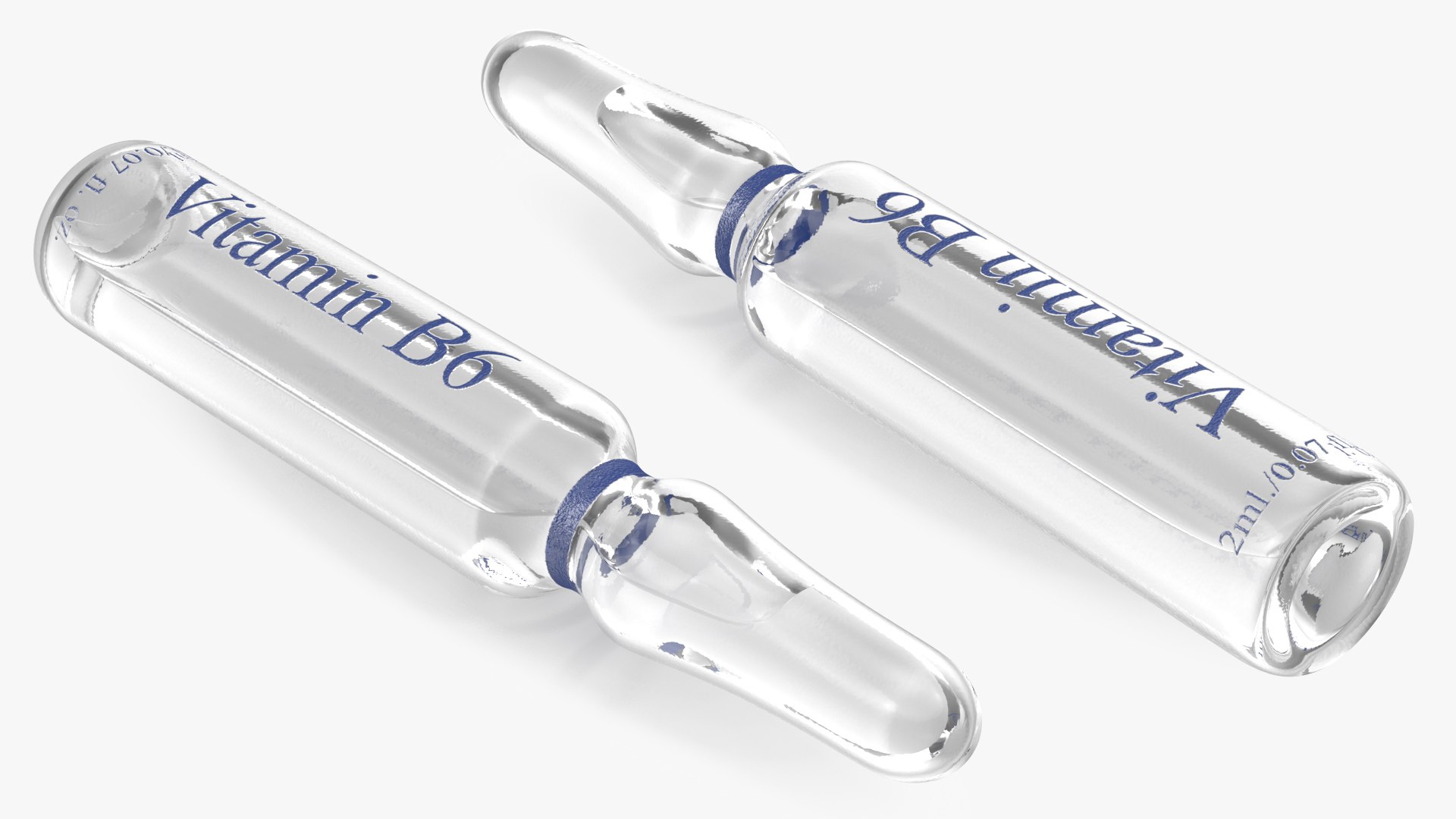 Pyridoxine B6 2ml Ampoule 3D model preview