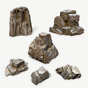 Old Rock Set 3D