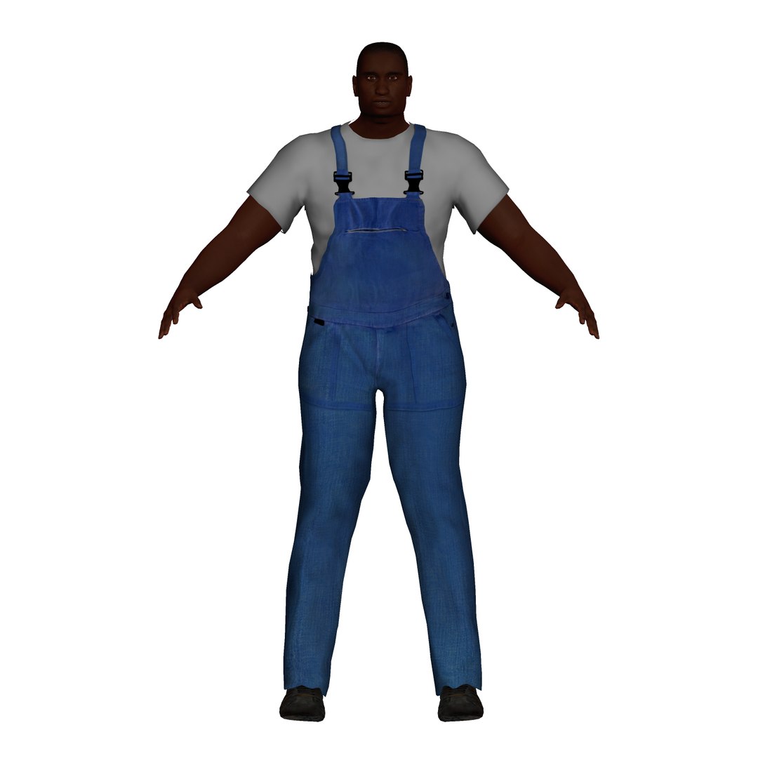 Adult Black Male Rigged Character Model - TurboSquid 1582513