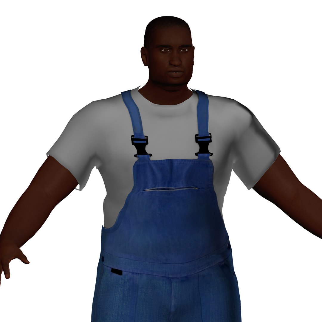 Adult black male rigged character model - TurboSquid 1582513