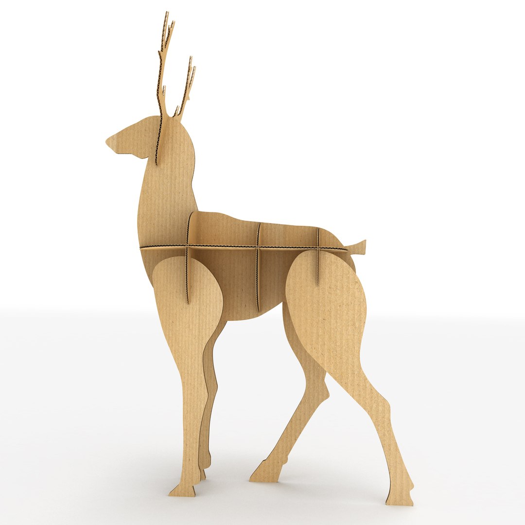 3d Model Deer Cardboard