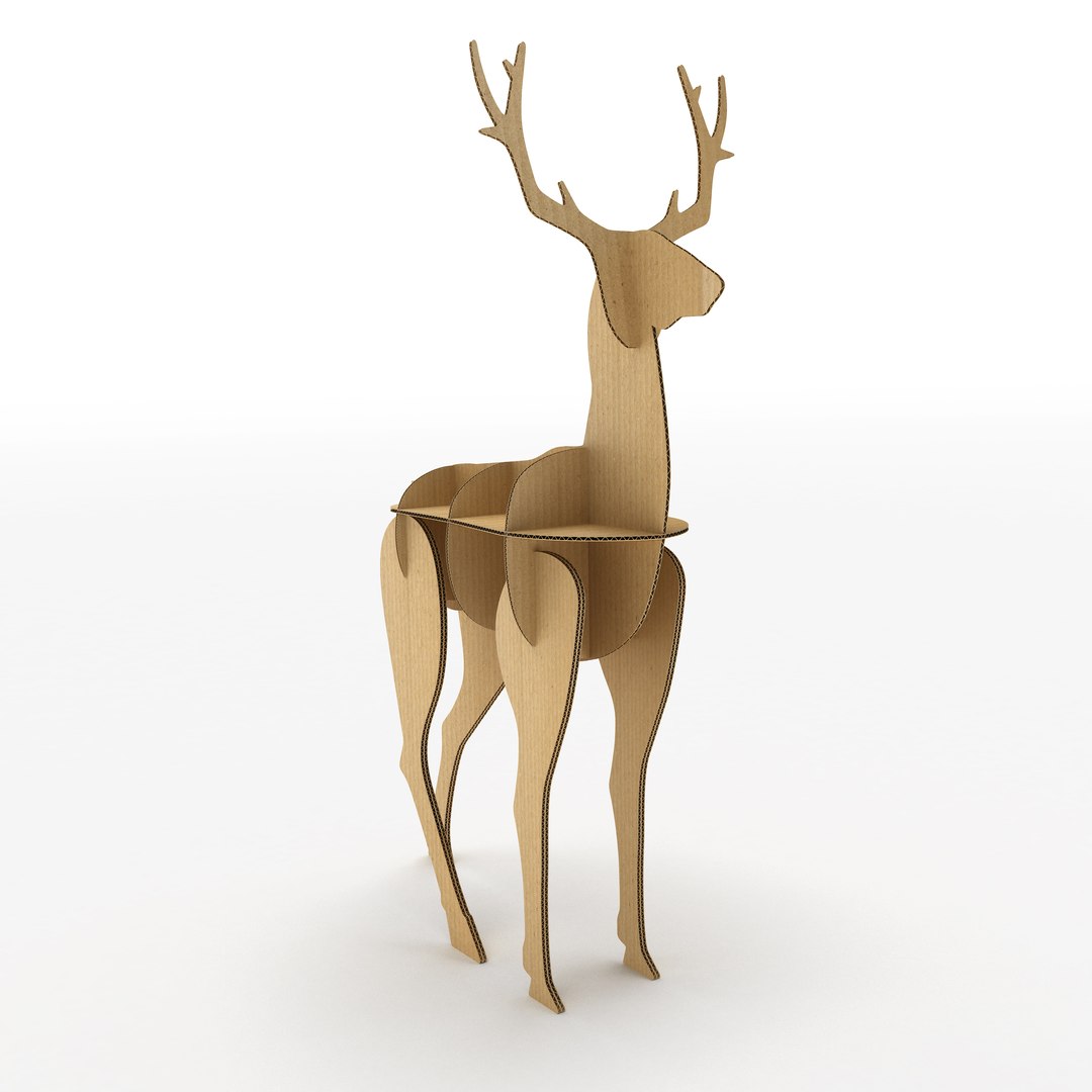 3d Model Deer Cardboard