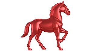 The red horse is the symbol of 2026 3D model