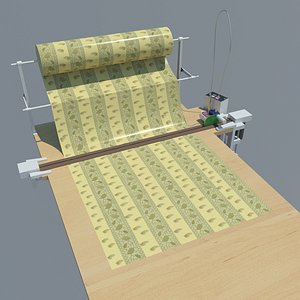 industrial table cutting fabrics 3D model