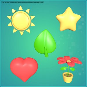 Cartoon Icons Pack 3D
