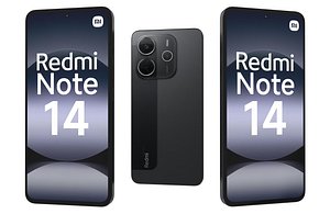 Xiaomi Redmi Note 14 Black Low Poly 3D