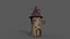 Casa estilizada PBR modelo 3D low-poly Modelo 3D Low-poly