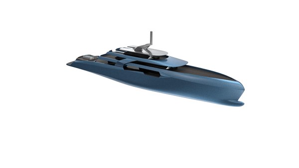 3D 100 metre megayacht design model