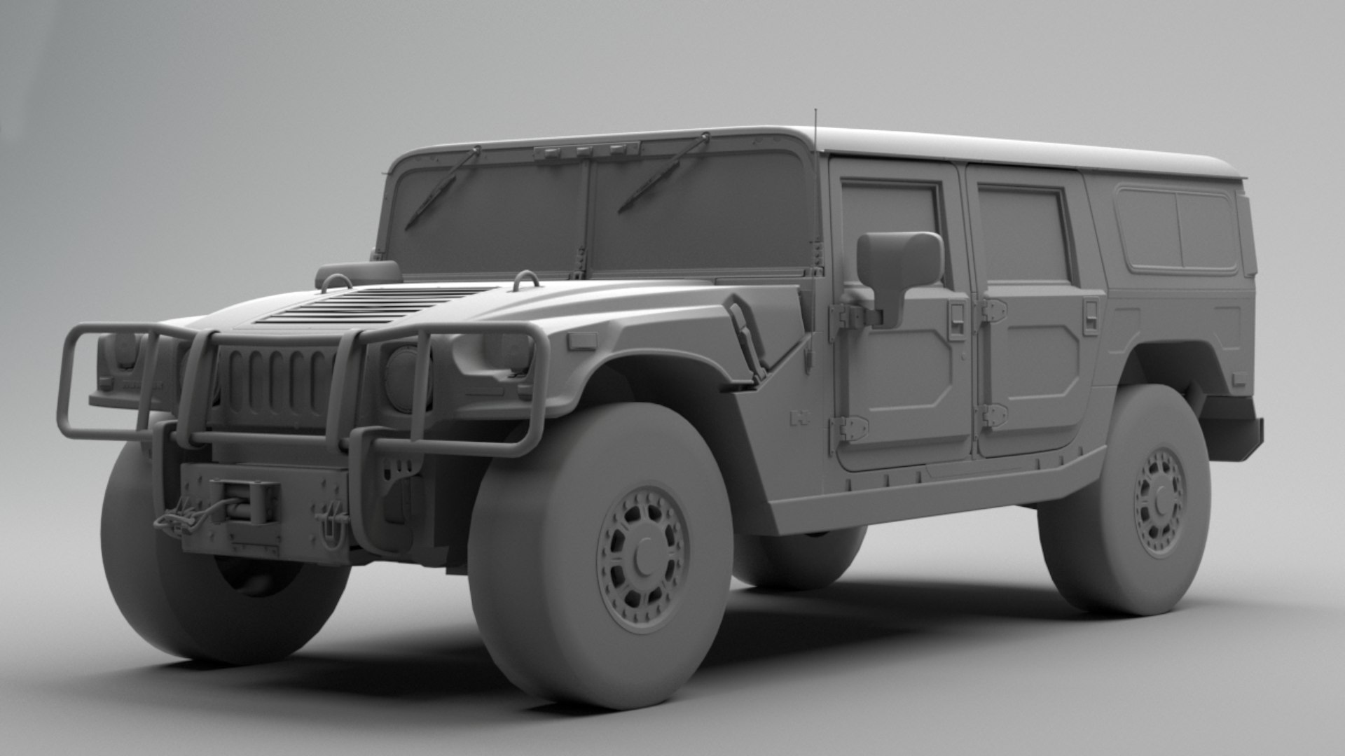 Hummer H1 Alpha White Model - TurboSquid 1753334