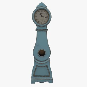 3d max painted grandfather clock