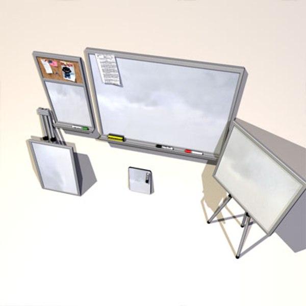 3d model markerboard 01 marker cork board