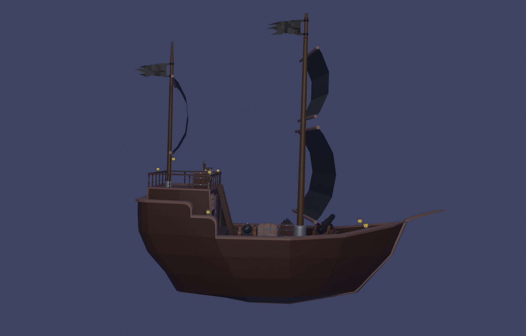 Pirate Ship Low Poly 3D Model Low-poly 3D Model Model - TurboSquid 1729675