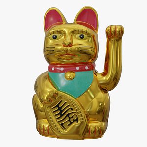 Maneki neko Lucky cat 3D model
