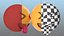 3D squinting face tongue emoji model