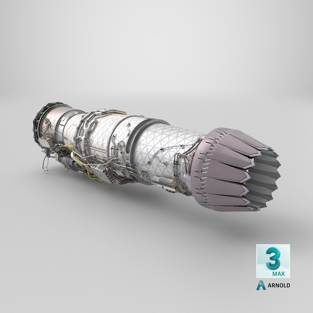 3D Pratt Whitney F135 Fighter Engine Metallic Model - TurboSquid 2503048