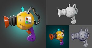 cartoon gun 3D