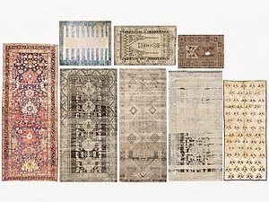 Carpet woven vintage turkish vol 01