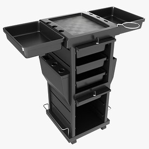 Hair Salon Trolley Rolling Cart with Drawers Attached