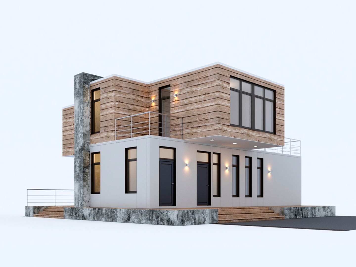 3D Container House - TurboSquid 1329625