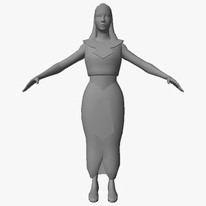 egyptian character female 06 3D